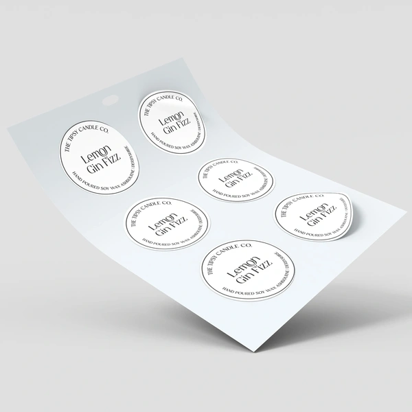  Stickers - On - A - Sheet -  -  - Black - Label - Uk